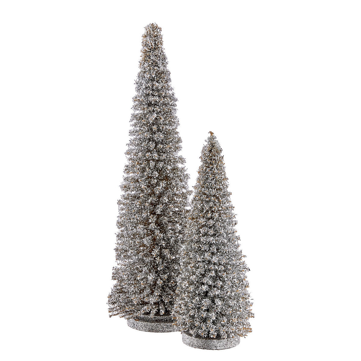 DEKO-TANNE X-Mas glitzernd - Silberfarben, Naturmaterialien (12/28/12cm) - Butlers