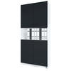 AKTENSCHRANK Elona M2, Büroschrank mit Soft-Close & Push-to-Open, Weiß/Schwarz matt (82 x 184 x 37 cm) - Schwarz, Holzwerkstoff (82/184/37cm) - InnoFurn
