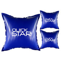 POOLKISSEN 3 Stück Eckig 120x120 cm Blau - Blau, Kunststoff (120/120cm) - QUICK STAR