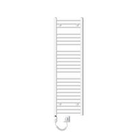 BADHEIZKÖRPER elektrisch Sahara 400x1500 mm Weiß gerade mit Heizstab 900W Digital - Weiß, Metall (3/150/40cm) - LuxeBath