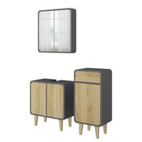 KOUPELNOVÝ NÁBYTEK Arla Antracit/dub - antracitová/barva dubu, kompozitní dřevo (60/61/30cm) - Vicco