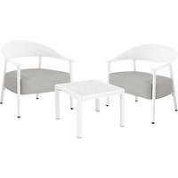 LOUNGEGARNITUR Céora 2-Sitzer Weiß - Weiß, Metall - Habitat Garten