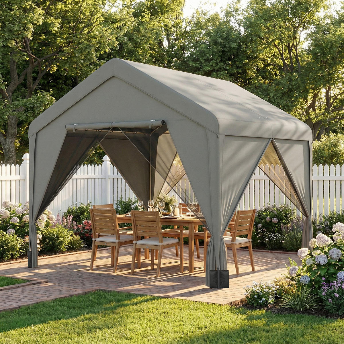 PAVILLON Grau 1 Stück - Grau, Metall (295/278/300cm) - GiPP