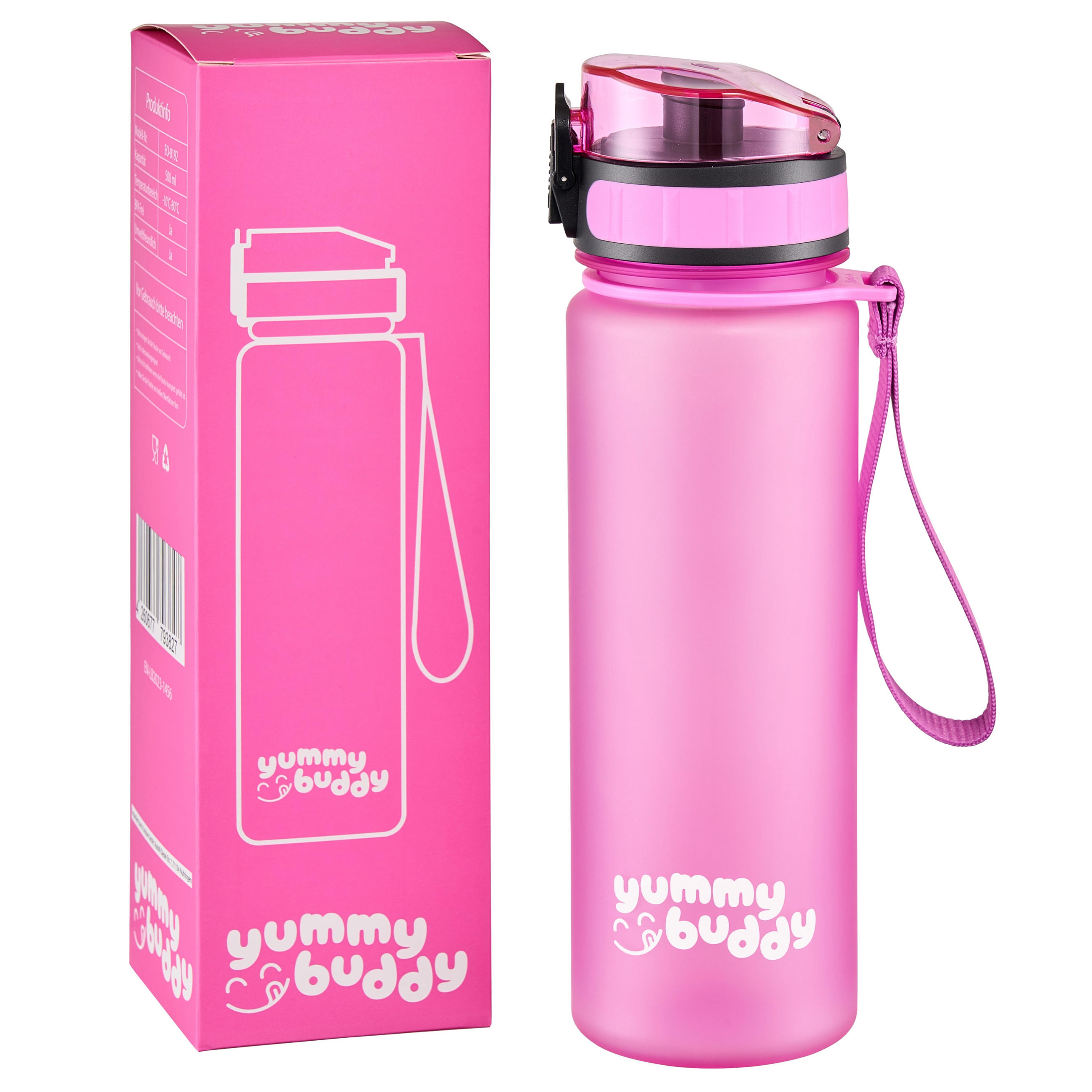 TRINKFLASCHE Pink Auslaufsicher 500 ml BPA-Frei - Pink, Kunststoff (0.5L) - Ecosa