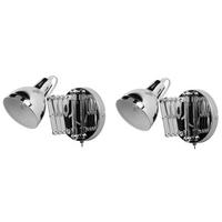 WANDLEUCHTE 2er-Set Harrington 46/11/15 cm - Silberfarben, Metall (11/15/46cm) - Beliani