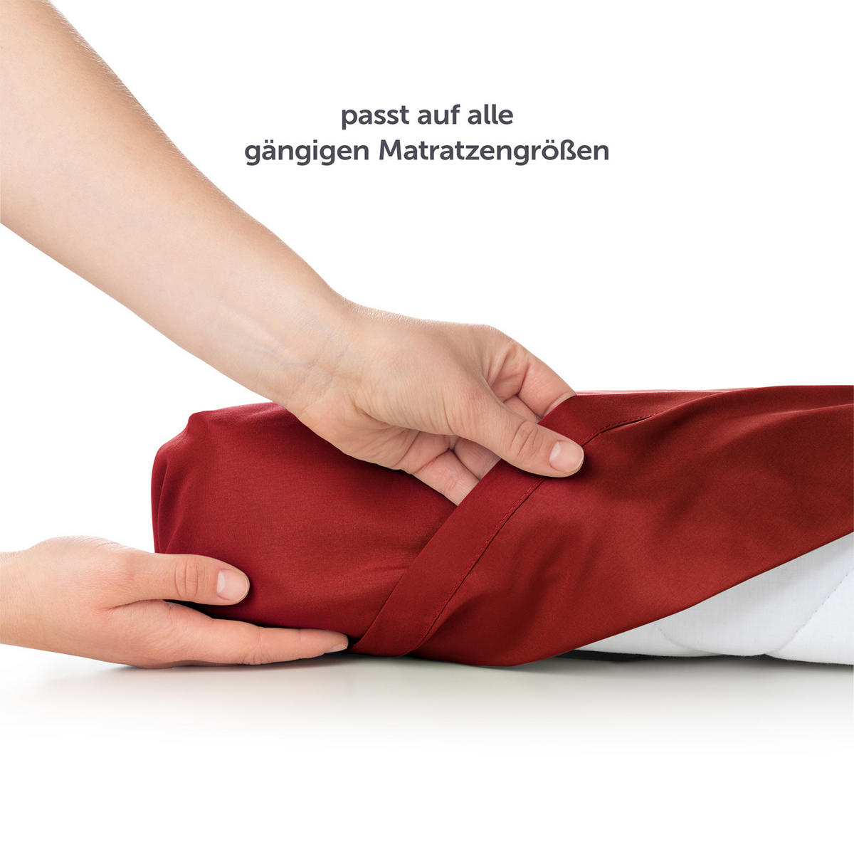 BETTTUCH ohne Gummi 220/275 cm, in Dunkelrot - Dunkelrot, Textil (275/220cm) - Blumtal