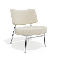 SESSEL Rastervelours Creme 60cm - Creme, Textil (60/70/71cm) - Sia Home