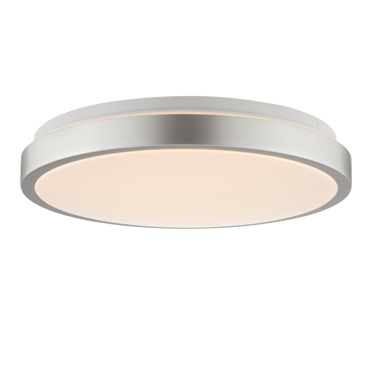 LED DECKENLEUCHTE Livius Nickel/Aluminium/Weiß 33/33/6,8 cm - Multicolor, Metall (33/33/6.8cm) - Brilliant