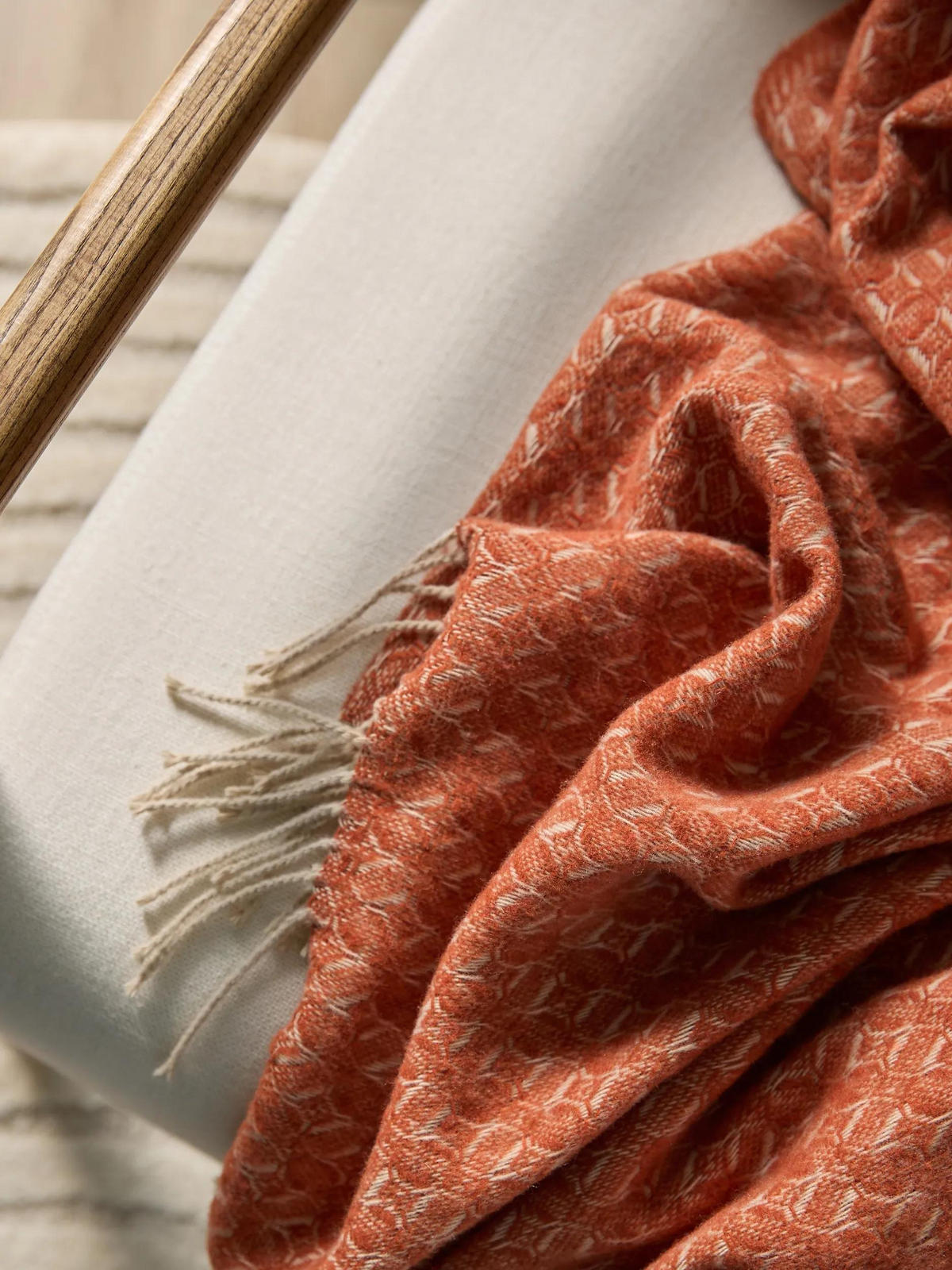 DECKE Liana Rot 130/180 cm - Rot, Textil (130/180cm) - benuta