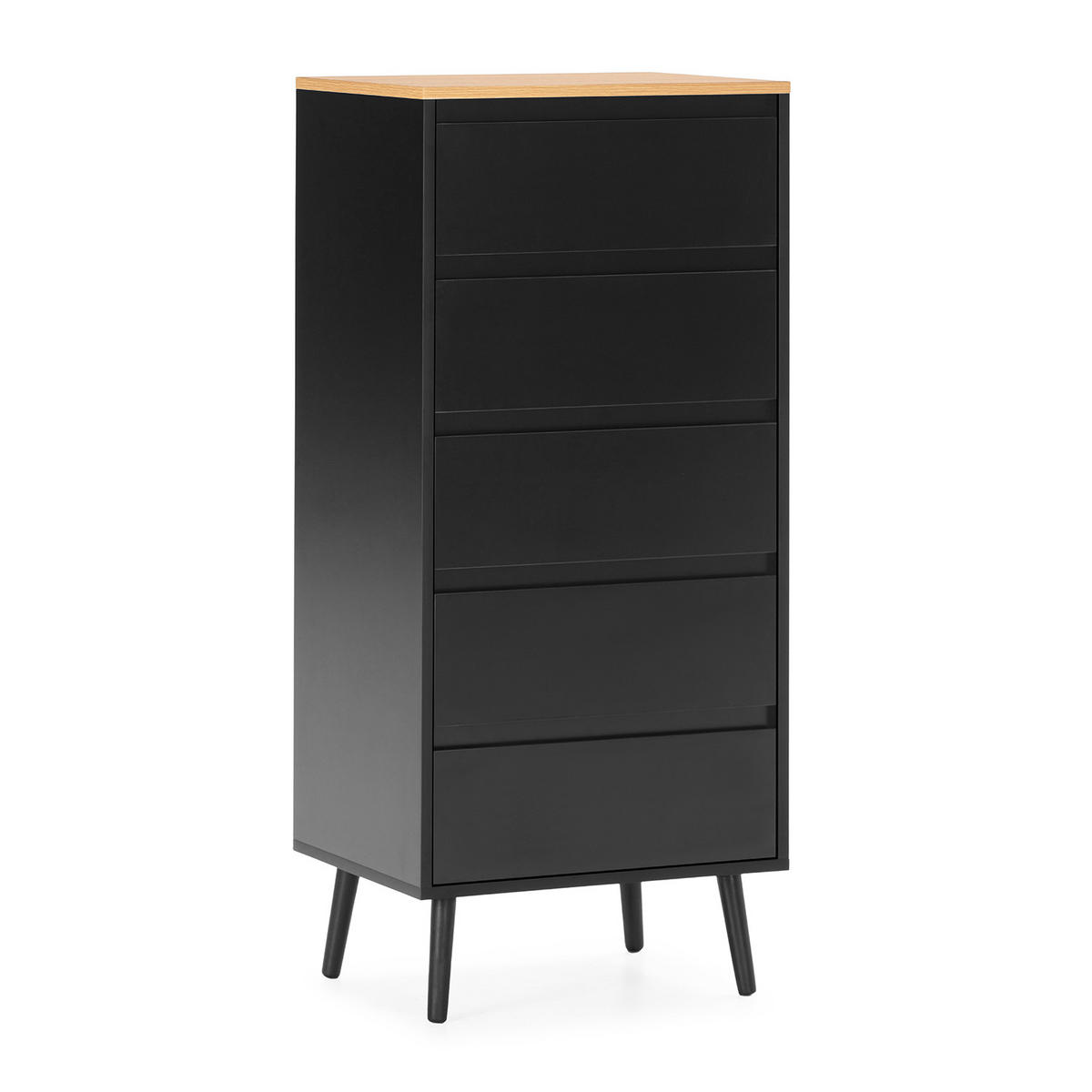KOMMODE 50/115/40 Desi schwarze Farbe - Schwarz, Holzwerkstoff (50/115/40cm) - VS Venta-stock
