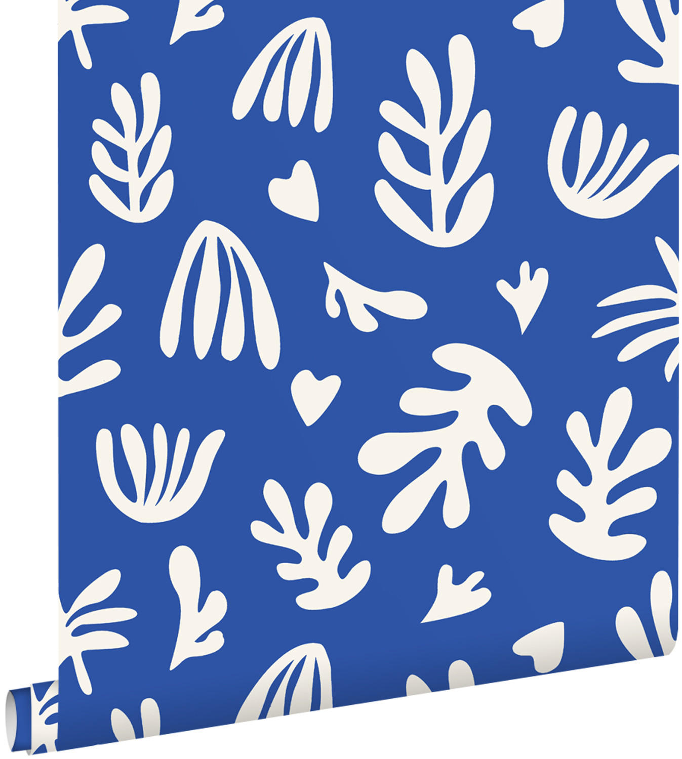 TAPETE Pflanzen im Matisse-Stil 50 x 900 cm - Blau, Papier (50/900cm) - ESTAhome