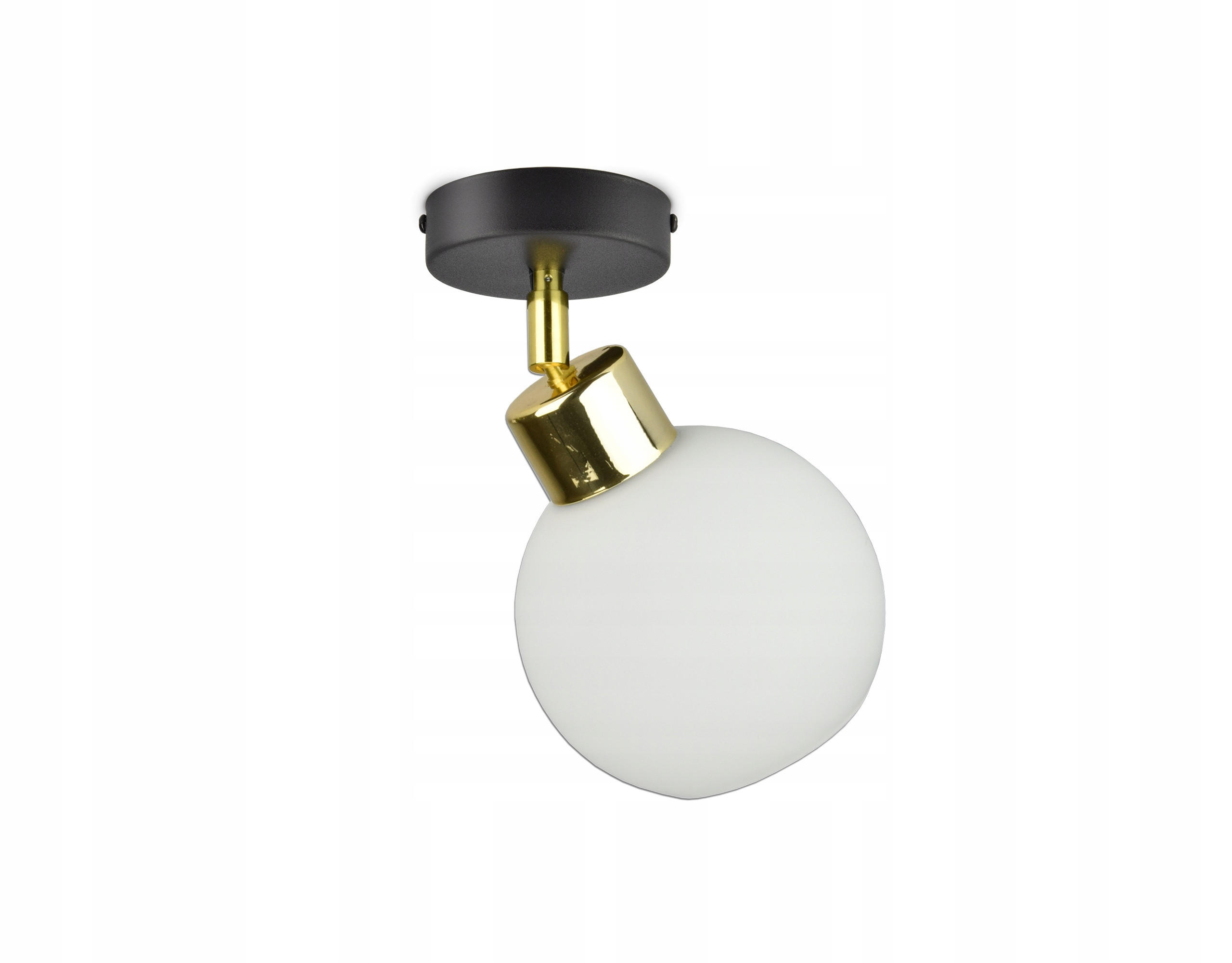 DECKENLEUCHTE Milano Spot - Goldfarben/Schwarz, Glas/Metall (14/14/25cm) - kiki design