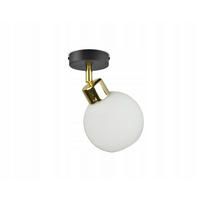 DECKENLEUCHTE Milano Spot - Goldfarben/Schwarz, Glas/Metall (14/14/25cm) - kiki design