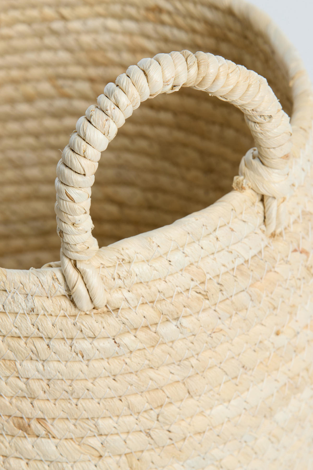 KORB Kilbaha Braun Ø33/30 cm 3er-Set - Creme, Naturmaterialien (33/30/33cm) - Light & Living