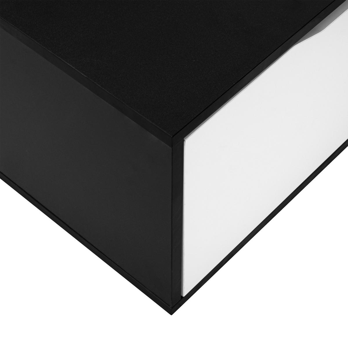 TV-LOWBOARD Schwarz-Weiß 180/35/30 cm - Schwarz, Holzwerkstoff (180/30/35cm) - PANGIVO