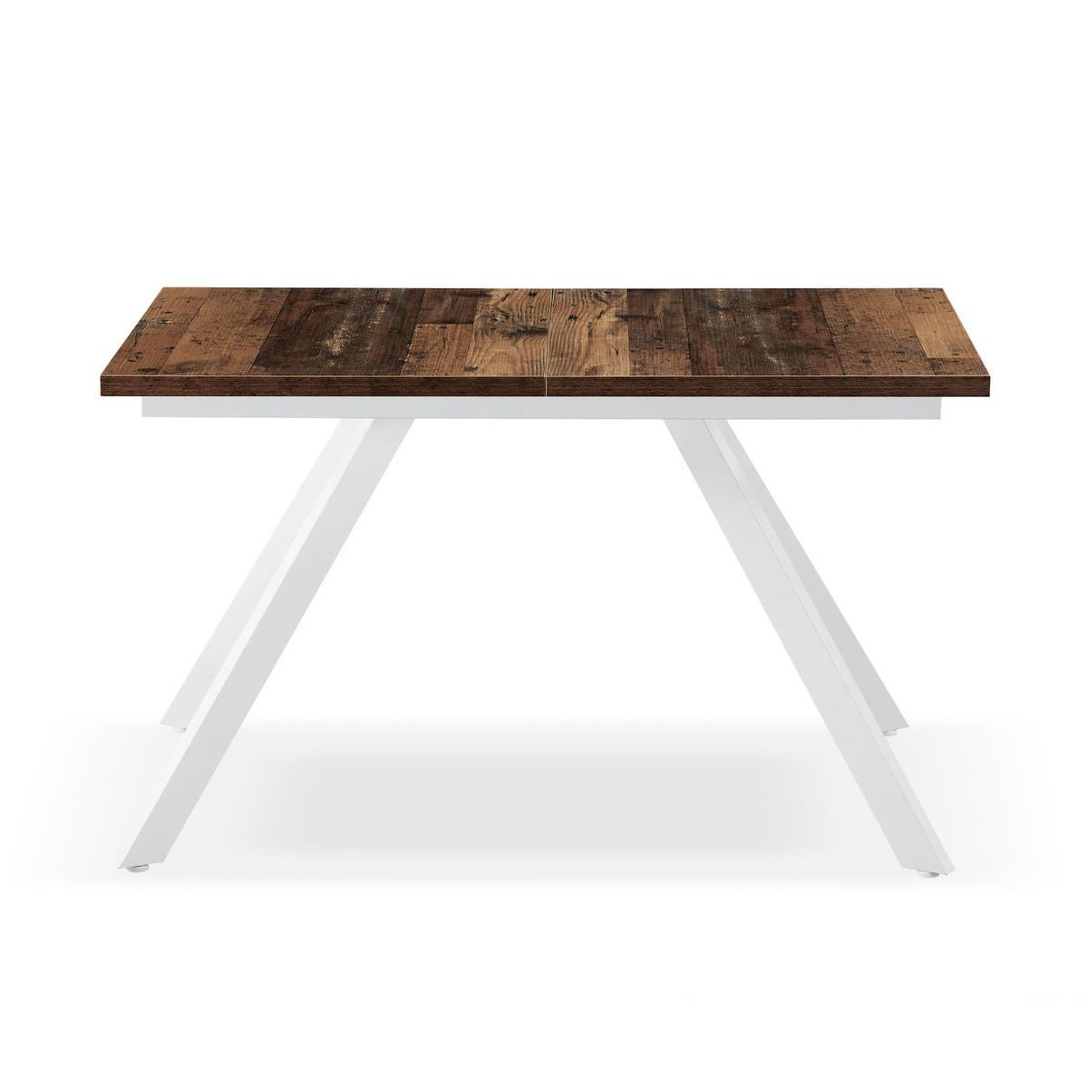 ESSTISCH SVEN 120-160/80/76 cm Texas-Eiche - Weiß/Braun, Holzwerkstoff/Metall (80/120/76cm) - B&D Home
