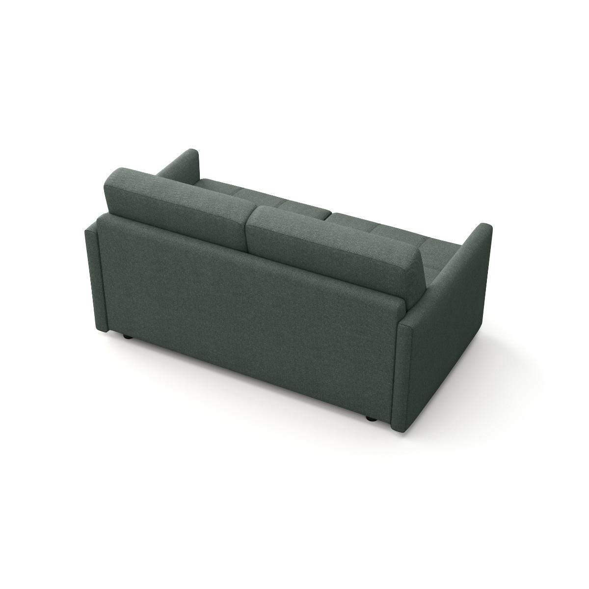 SCHLAFSOFA 3-sitzer mit express-Öffnung in stoff cosenza 87/175/100 cm - Grün, Holz (100/87/175cm) - Calicosy