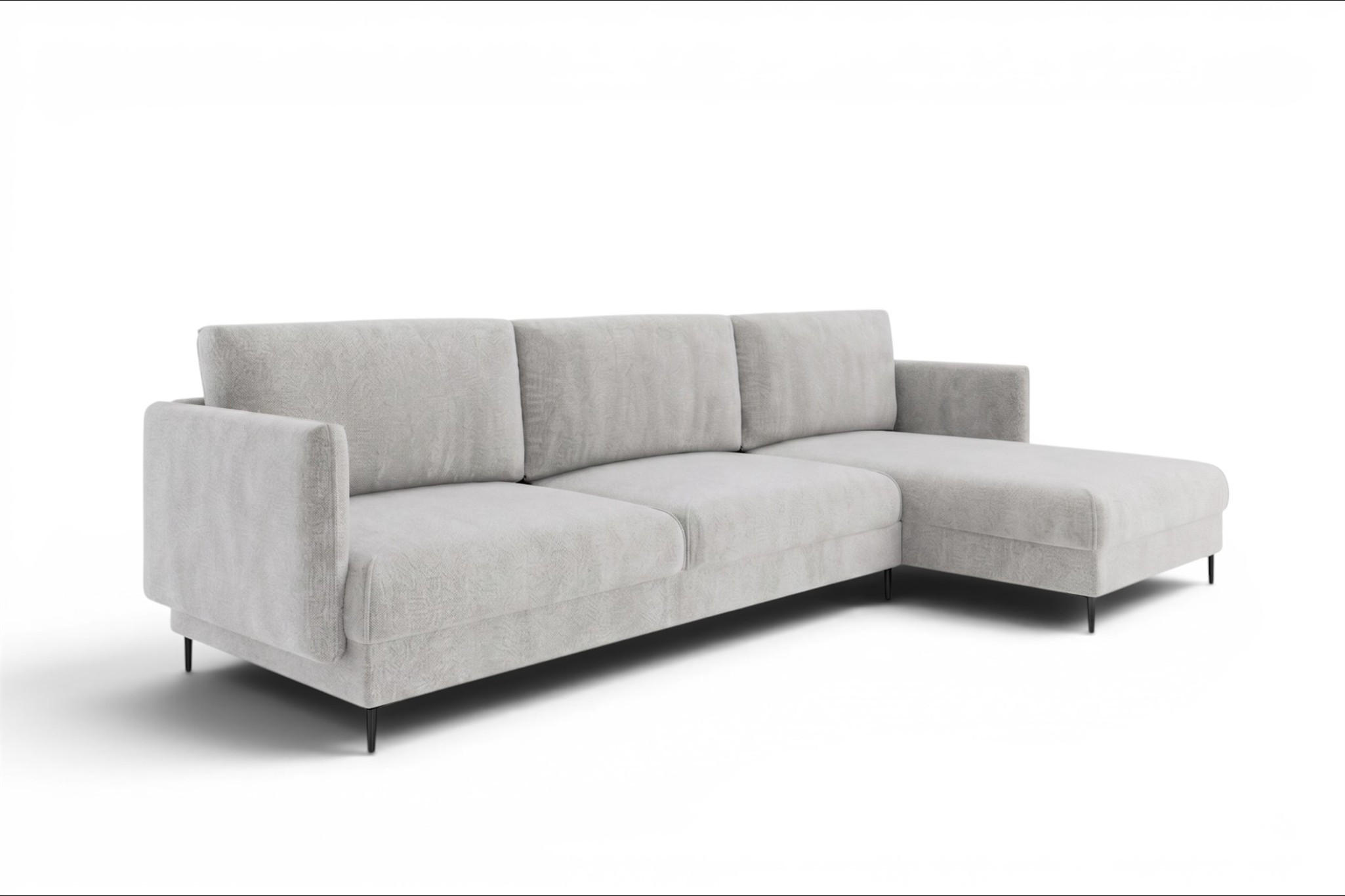 ECKSOFA Helmer In Stoff Vibe - Grau, Holzwerkstoff/Textil (293/164cm) - Fun Möbel