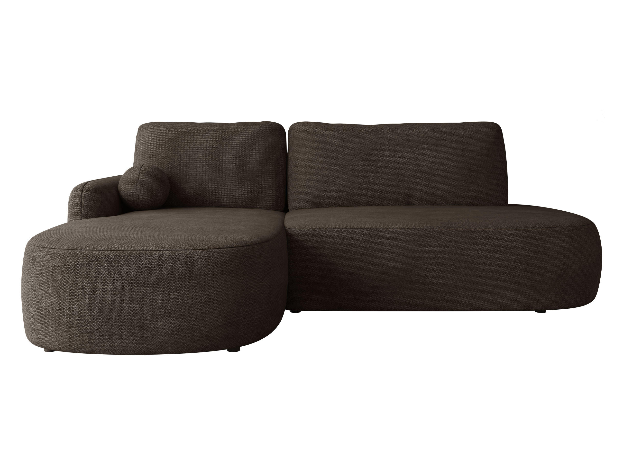 ECKSOFA Loridu O, Seite: Links - Schwarz/Braun, Holz/Kunststoff (274/174cm) - MIRJAN24