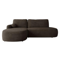 ECKSOFA Loridu O, Seite: Links - Schwarz/Braun, Holz/Kunststoff (274/174cm) - MIRJAN24