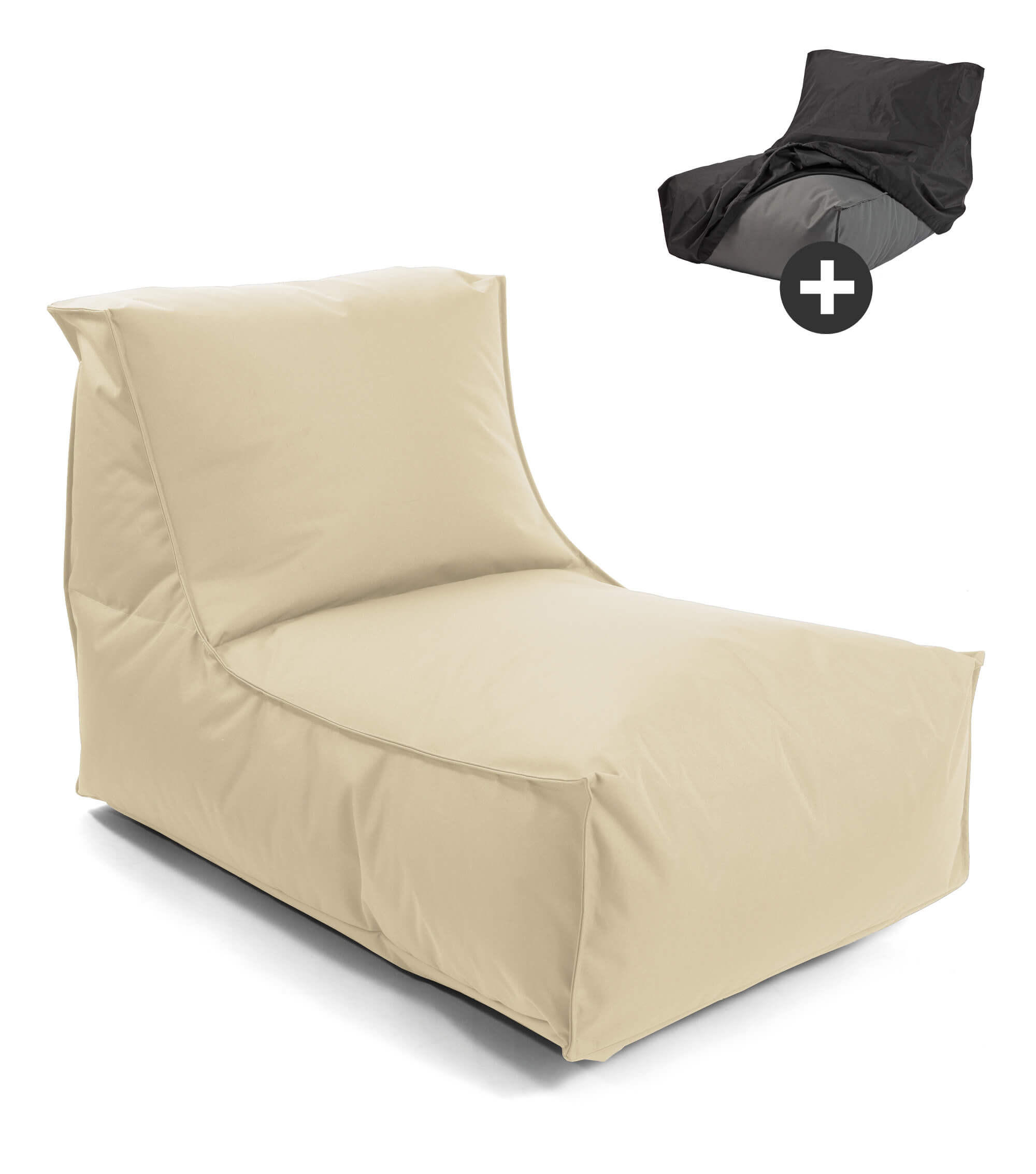 SITZSACK mit Schutzhülle Der Sundowner - Beige, Textil (60/65/95cm) - Mokebo