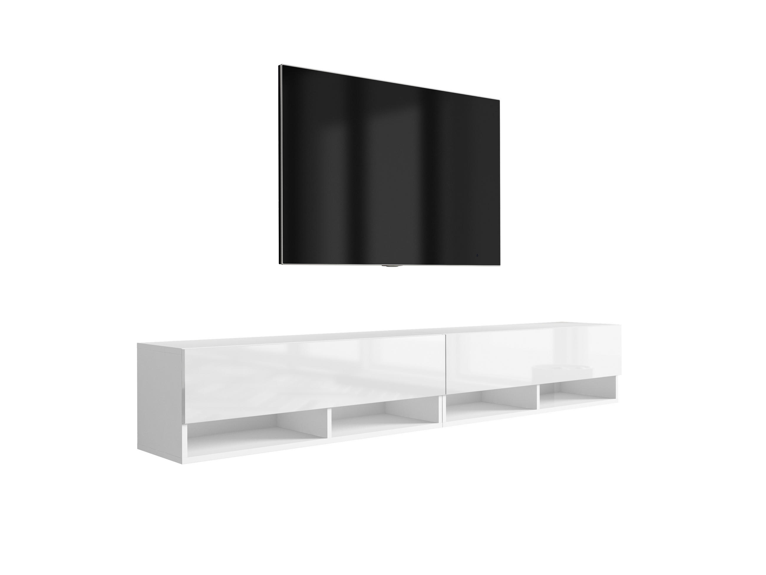 3XE Living Tv-Lowboard Weiß 200x33.6x32 cm