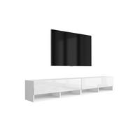 TV-LOWBOARD 200 (2 x 100) cm Mattweiß / Hochglanzweiß, 200 × 32 × 34 cm - Weiß, Holzwerkstoff (200/33.6/32cm) - 3XE LIVING