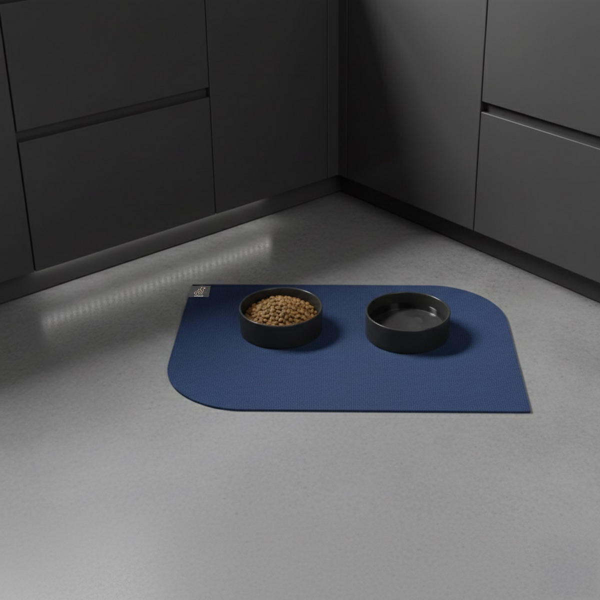 NAPFUNTERLAGE, Öko-Tex, Blattform Blau 40 x 60 cm - Blau, Textil (60/40cm) - SANOZOO