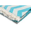HAMAMTUCH Zickzack 100% Baumwolle 100x180 Blau - Blau, Textil (180/100cm) - Villa Möbel