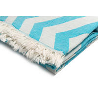 HAMAMTUCH Zickzack 100% Baumwolle 100x180 Blau - Blau, Textil (180/100cm) - Villa Möbel