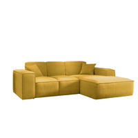 ECKSOFA L-Form Wohnzimmer SIENA Stoff Poso Gelb Rechts - Gelb, Holz/Textil (266/165cm) - Kaiser Möbel