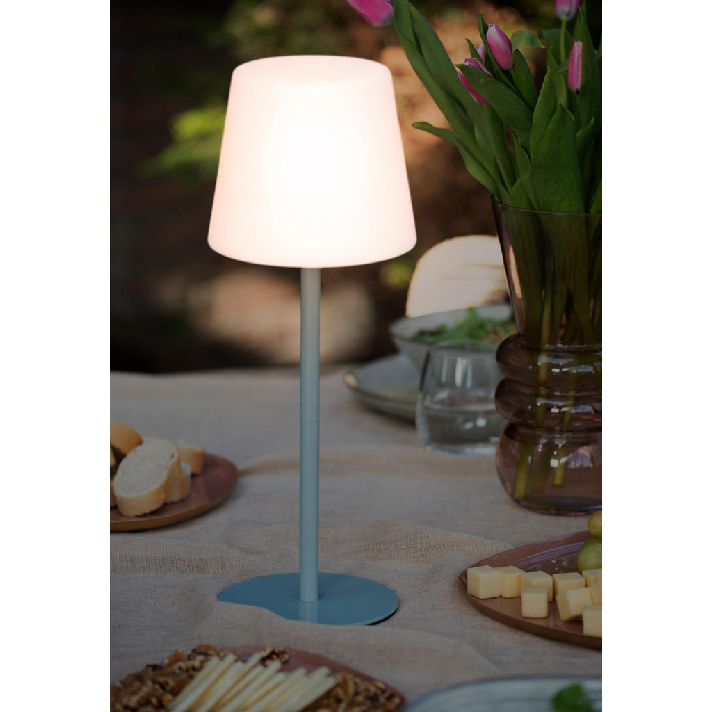 Thumbnail - Leitmotiv Tischlampe, Blau, Kunststoff, Rund, 15x40x15 cm, CE, Lampen & Leuchten, Innenbeleuchtung, Tischlampen, Tischla...