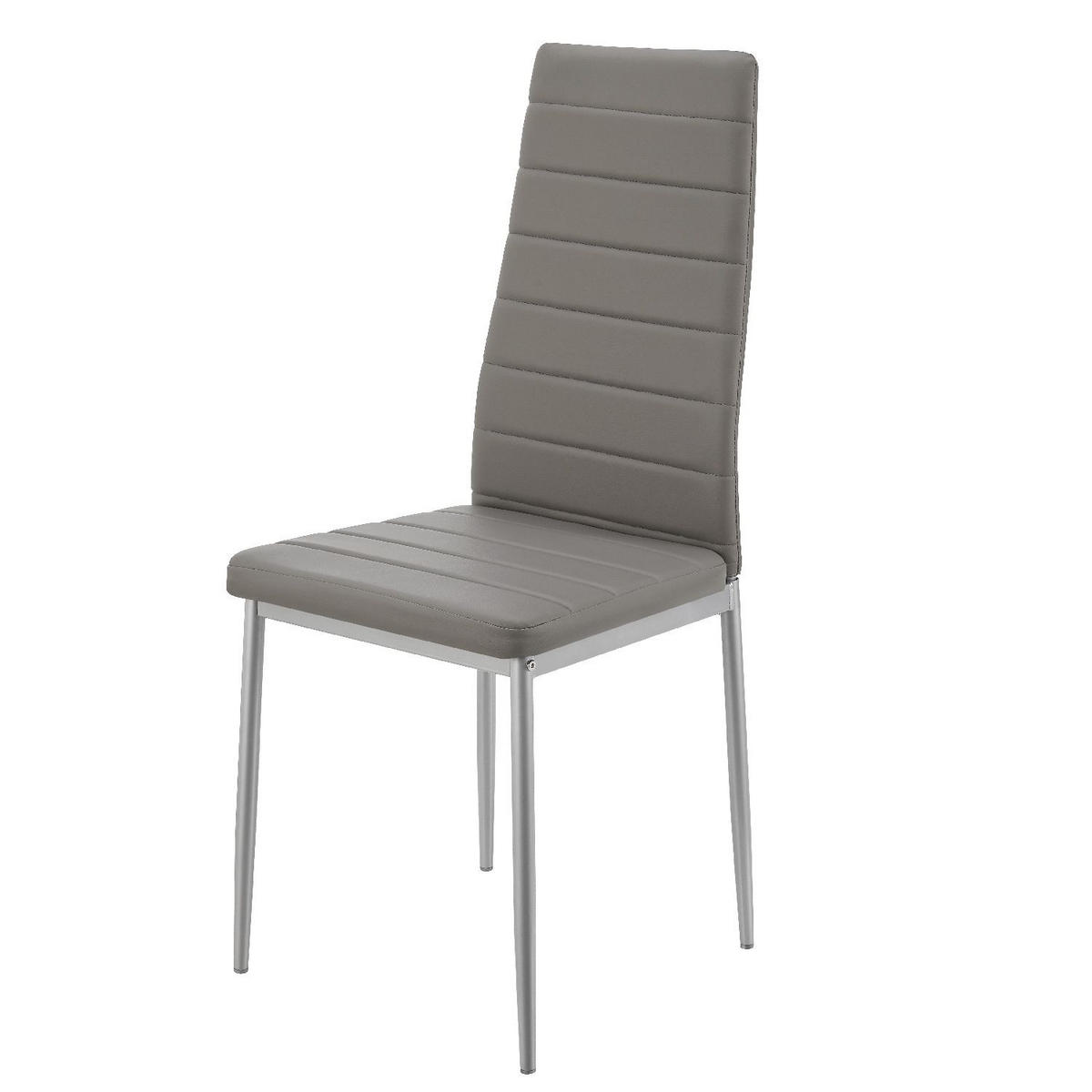 ESSZIMMERSTUHL Loja 4er-Set grau - Grau, Metall (41/96/49cm) - Juskys