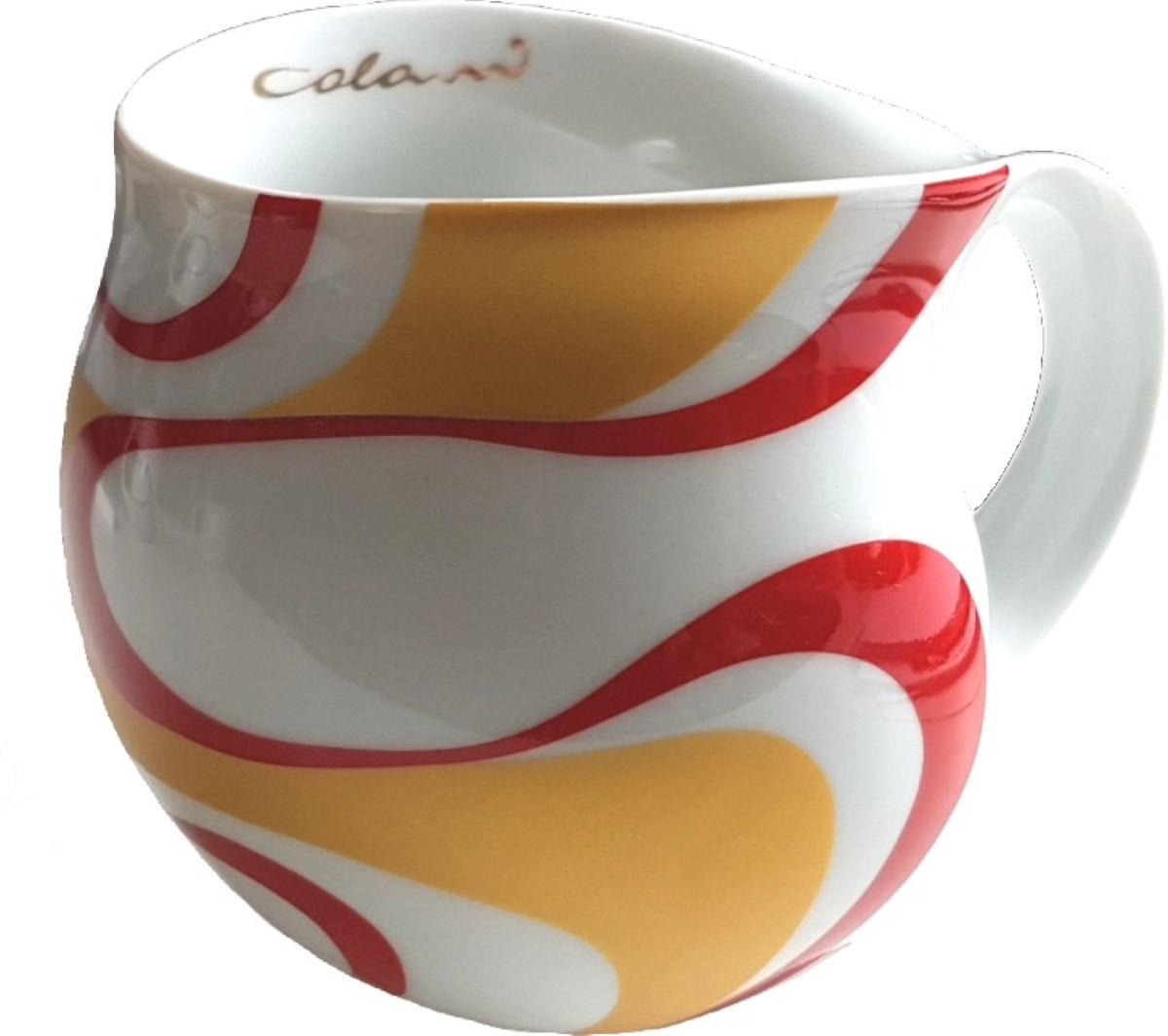 KAFFEEBECHER wave gold & rot - Goldfarben/Multicolor, Keramik (0.28L) - Luigi Colani Porzellan