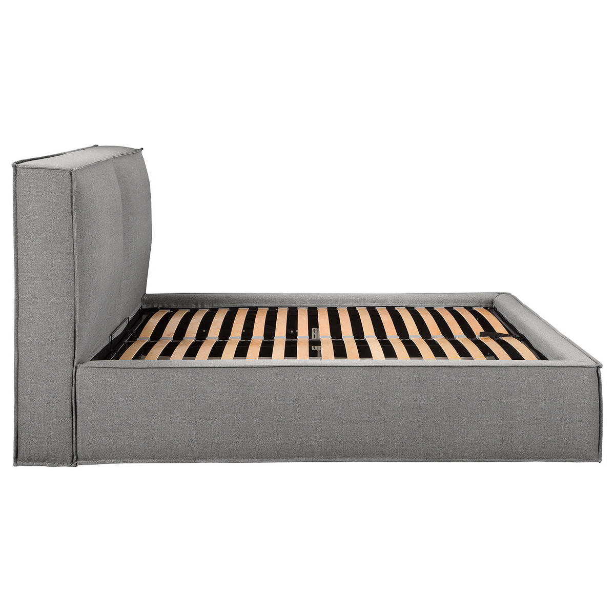 POLSTERBETT - Grau, Textil (180/200cm) - home24