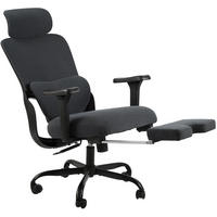 CHEFSESSEL Kunststoff Schwarz/Schwarz - Schwarz, Kunststoff/Textil (69/126/70cm) - CLP