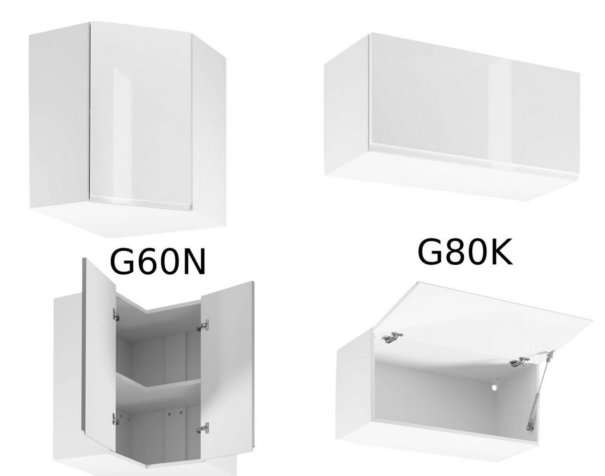 WINKELKÜCHE 420 cm x 240 cm - Aspen KA7-M420 - in Weiß/Hochglanz - Weiß Hochglanz, Holz (660/212/58cm)