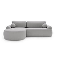 ECKSOFA L Form Boucle OLIO Grau - Grau, Holzwerkstoff (261/177cm) - Compleo24