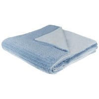 DECKE Blau Bjas 200/220 cm - Blau, Textil (200/220cm) - Beliani