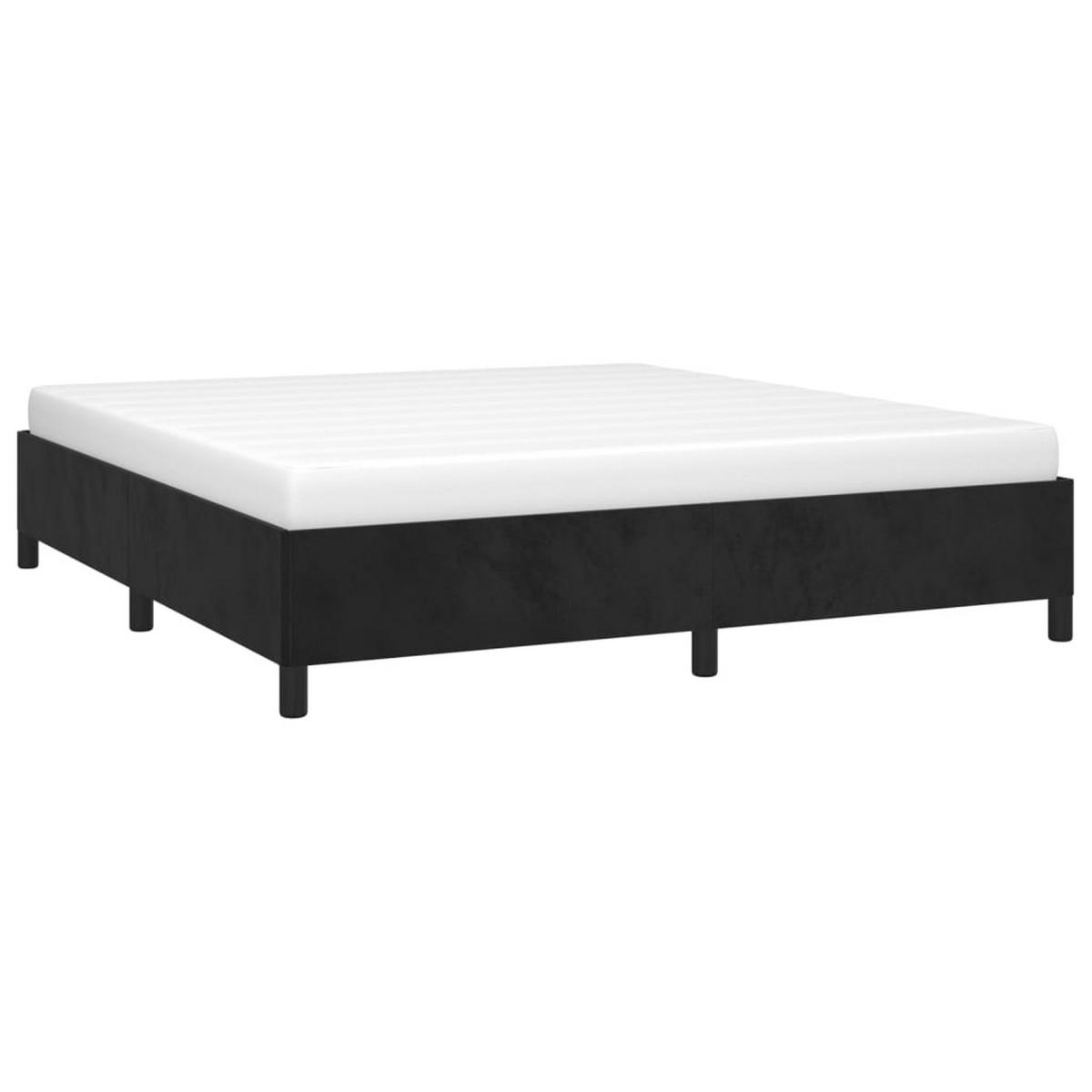 BETTGESTELL Ohne Matratze Schwarz 180/200 Cm Samt - Schwarz, Textil (180/200cm) - vidaXL