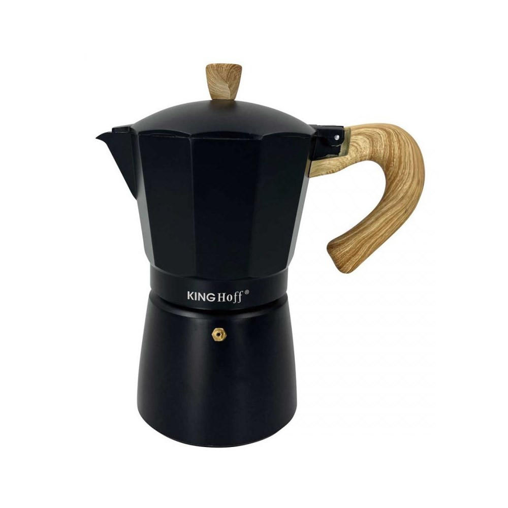 ESPRESSOKOCHER Schwarz 10/17.5/17.5 cm KH1886 - Schwarz, Metall (17.5/17.5/10cm) - Kinghoff 