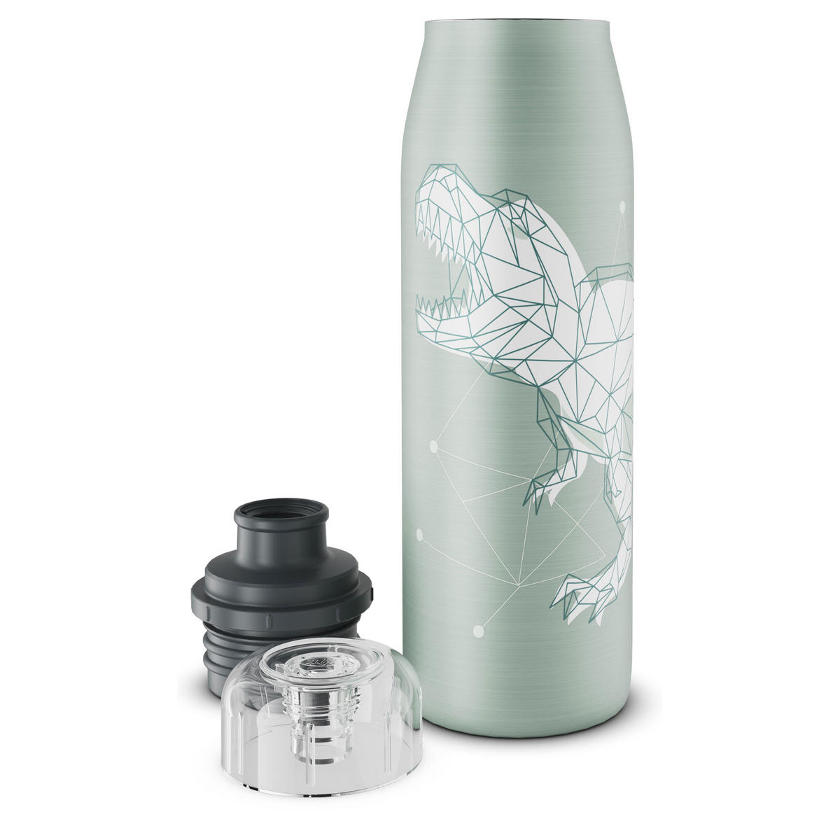 ISOLIER-TRINKFLASCHE KIDS ISO BOTTLE dinosaurs 0.5 L - Weiß/Grün, Metall (0.5L) - Alfi