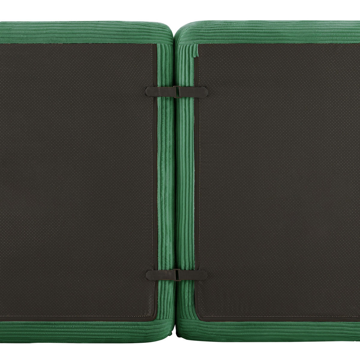ECKSOFA aus Cord in Grün mit Tiefsitz - Grün, Textil (177/204cm) - Modfu