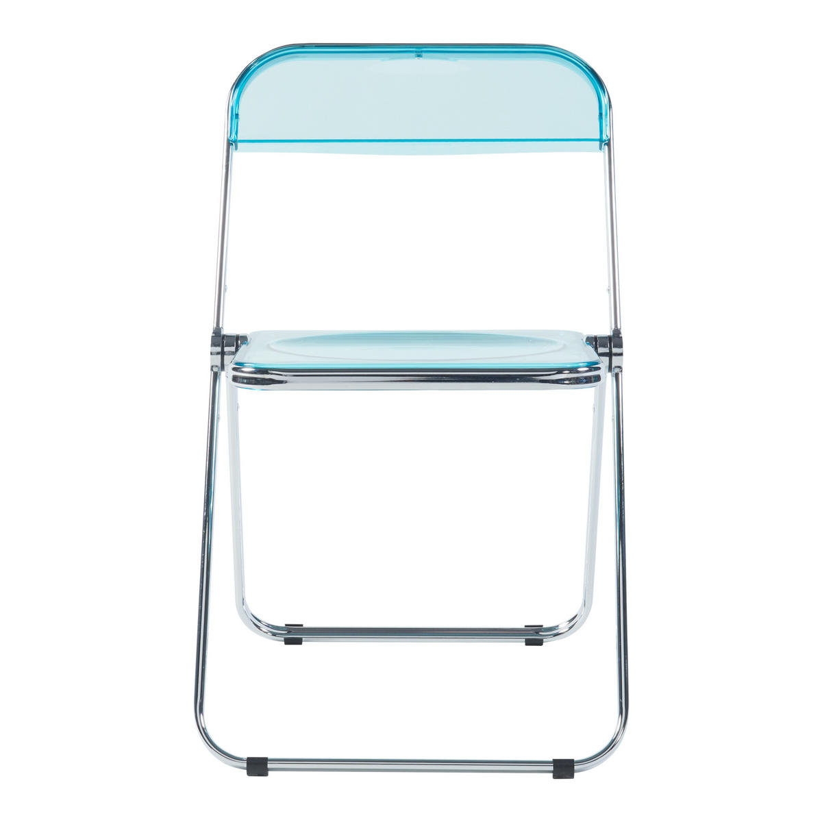 KLAPPSTUHL-SET Pornainen 2 TLG. - Hellblau, Kunststoff/Metall (46/74/47cm) - [en.casa]