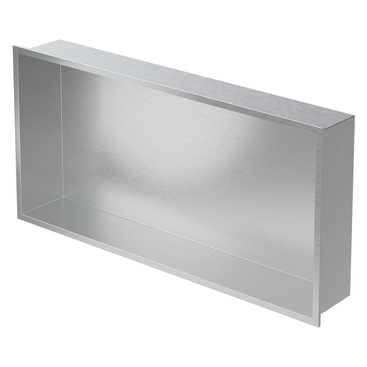 DUSCHNISCHE Silber 60/30 cm - Silberfarben, Metall (32/10/62cm) - LuxeBath