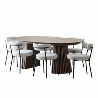 ESSGRUPPE 7-TLG. Tokyo Schwarz, Braun - Creme/Schwarz, Holzwerkstoff/Textil (120/75/120cm) - ebuy24