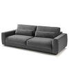 3-SITZER SOFA - Schwarz/Grau, Kunststoff/Textil (252/80/117cm) - home24