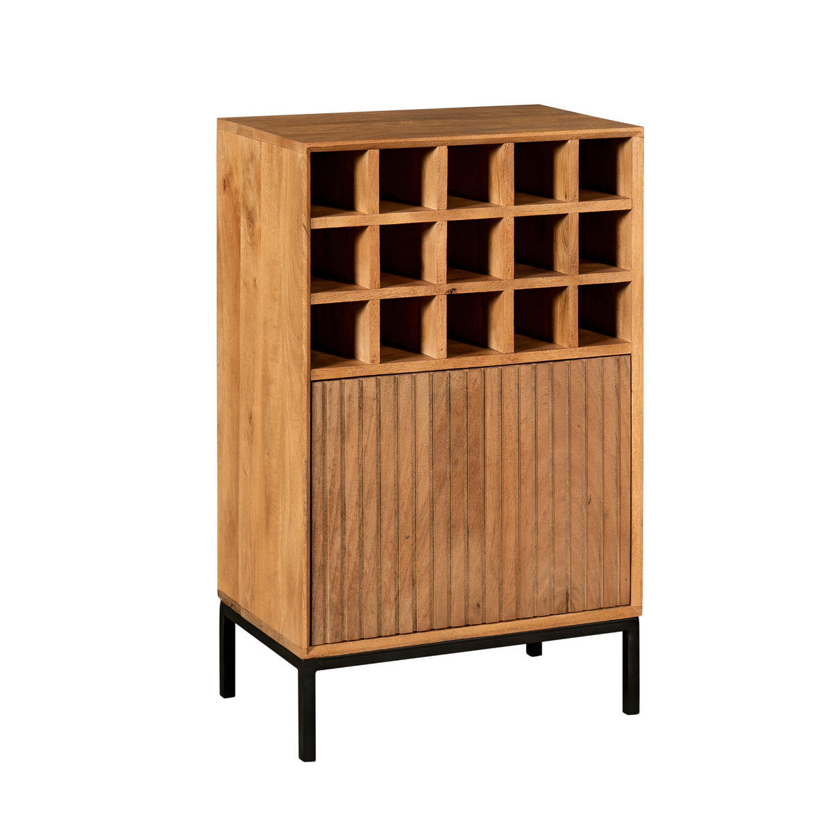 WEINSCHRANK Madison Braun 35/55/90 cm - Braun, Holz (55/90/35cm) - Starfurn