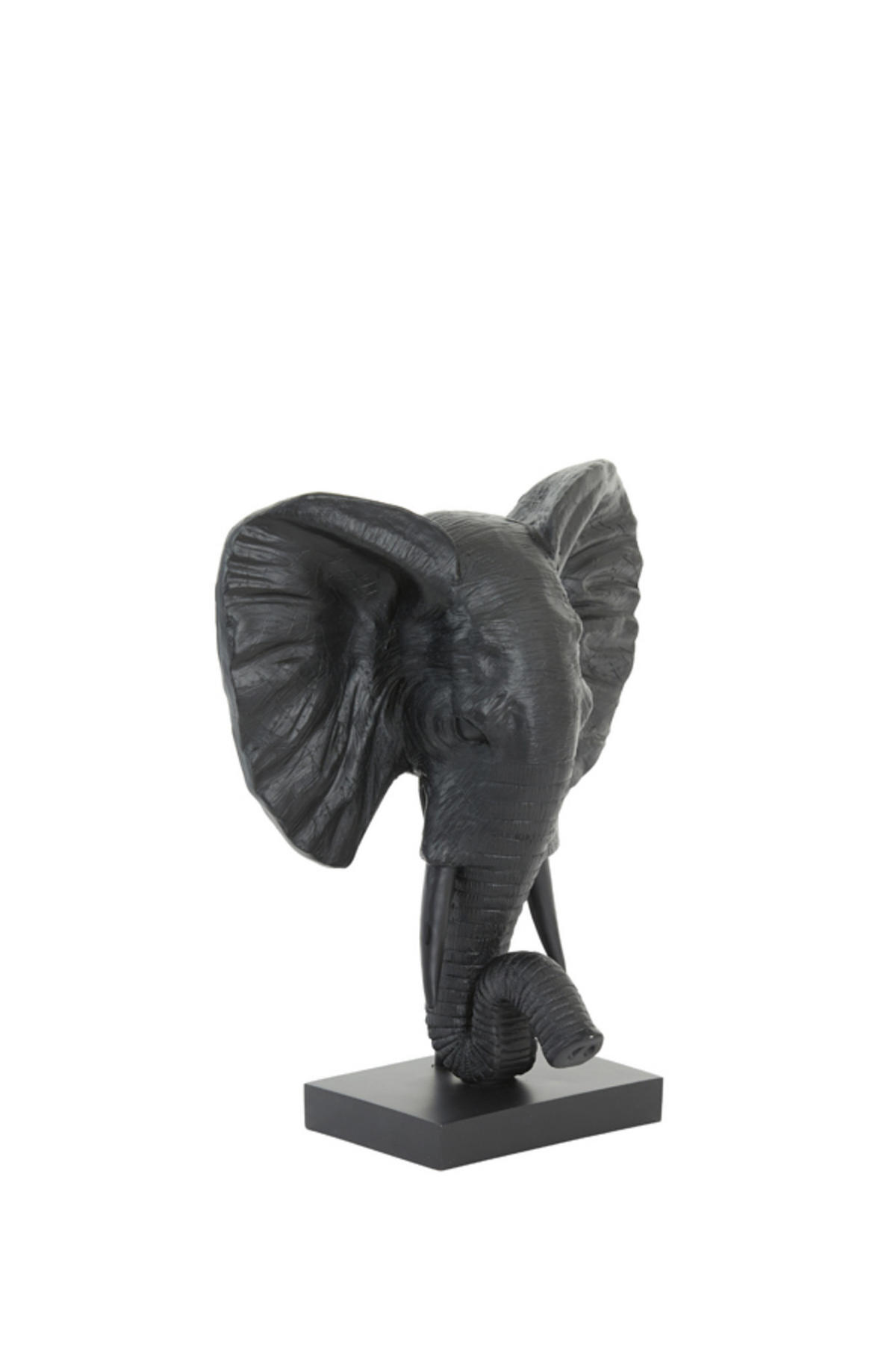 ORNAMENT Elefant Schwarz 30/15/35,5 cm - Schwarz, Kunststoff (15/35.5/30cm) - Light & Living