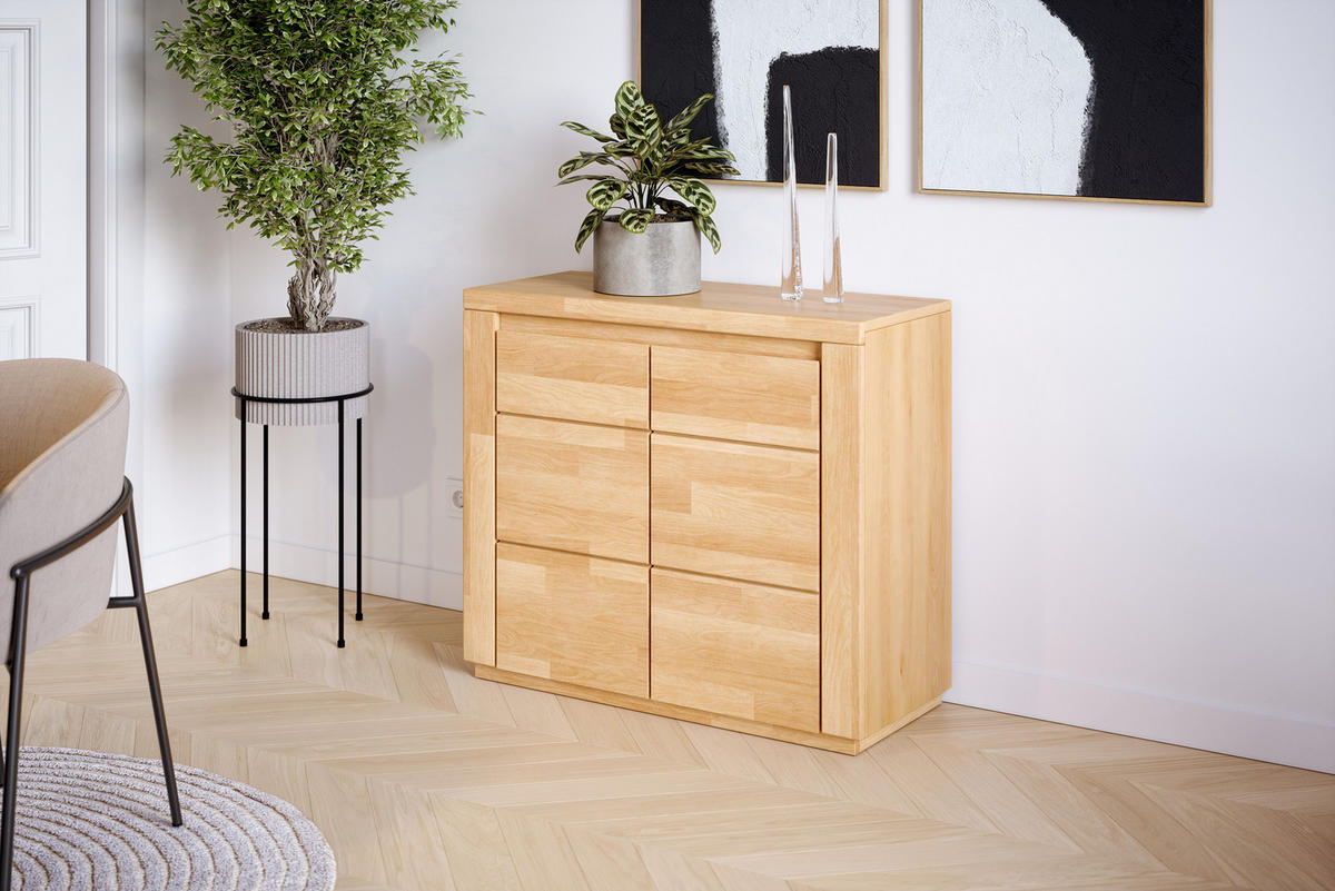 KOMMODE Viborg - Buchefarben, Holz (35/80/90cm) - kiki design